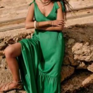 Sezane Lindy Dress - Emerald